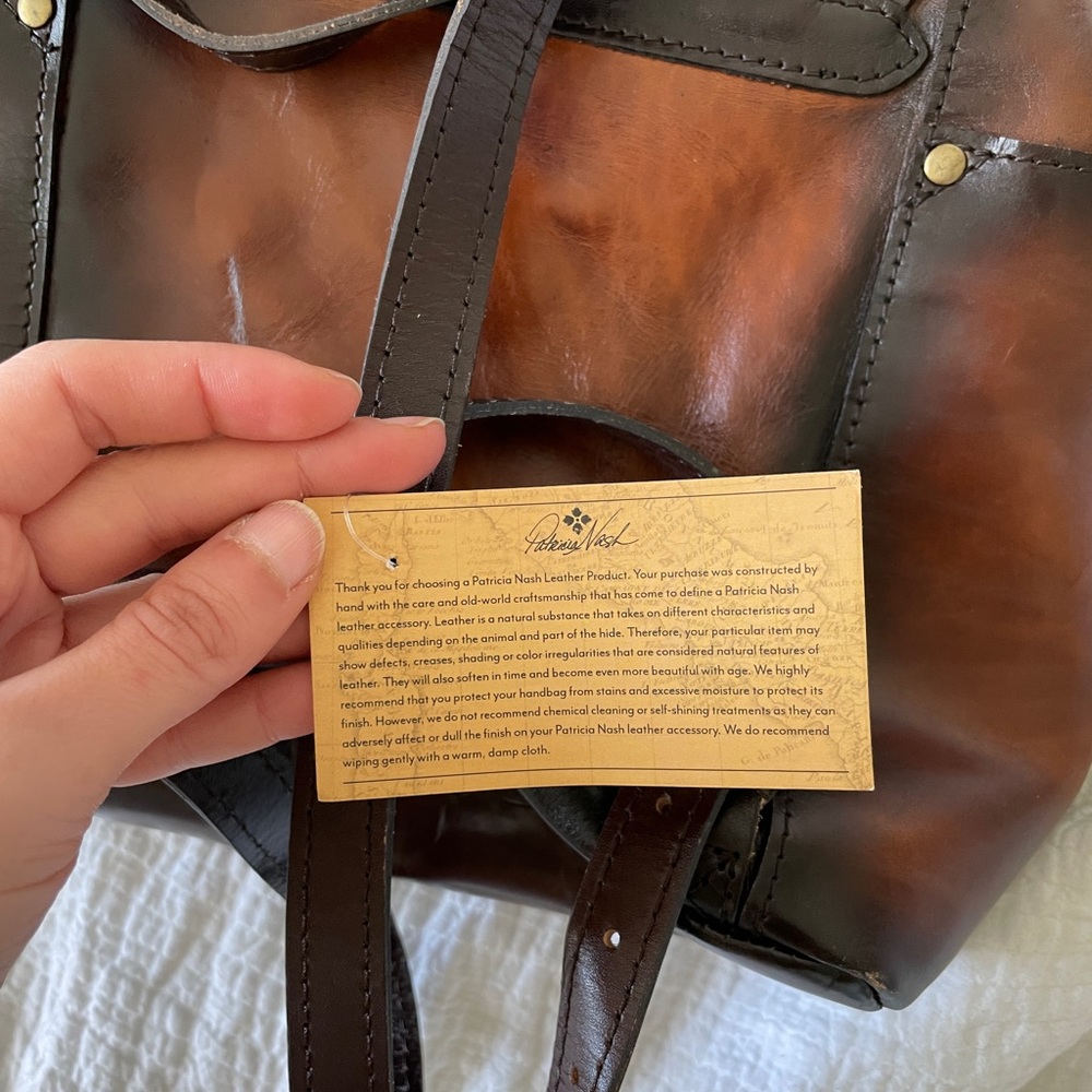 Aberdeen Stained Veg Tan backpack by PatriciaNash - Picture 4 of 8